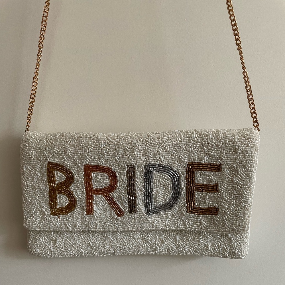 Bride beaded crossbody